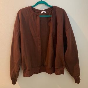 Brown babydoll sweater